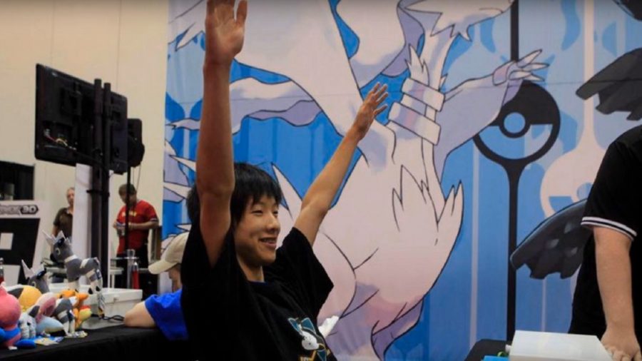 Aaron 'Cybertron' Zheng celebrates winning the National Championships in 2013