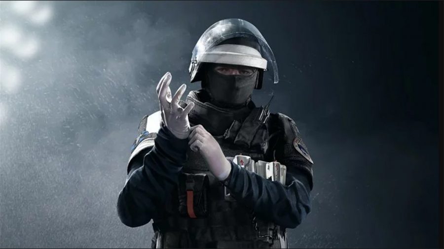 Rainbow Six Siege operator Doc pulls on his plastic medical gloves