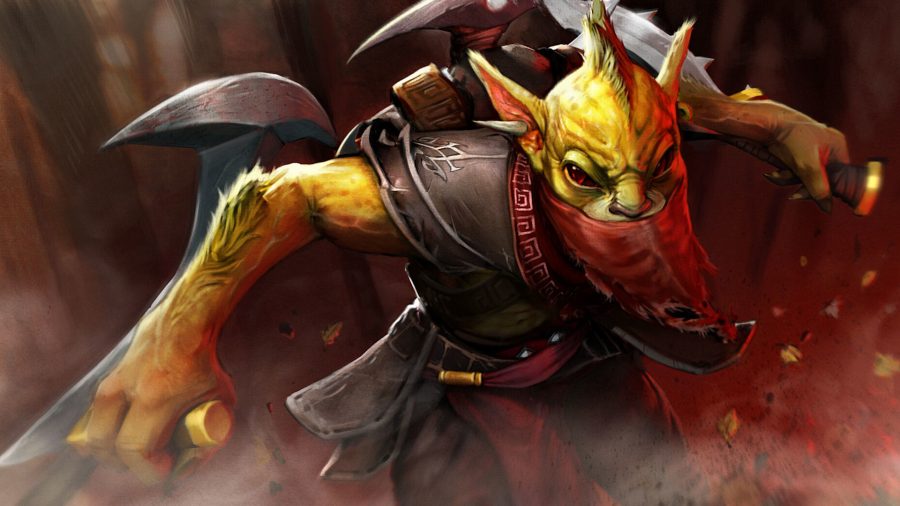 Best Dota 2 heroes: An elvish looking character wearing armour and a bandana creeps forward