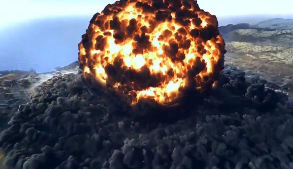 A huge nuclear explosion destroys Verdansk