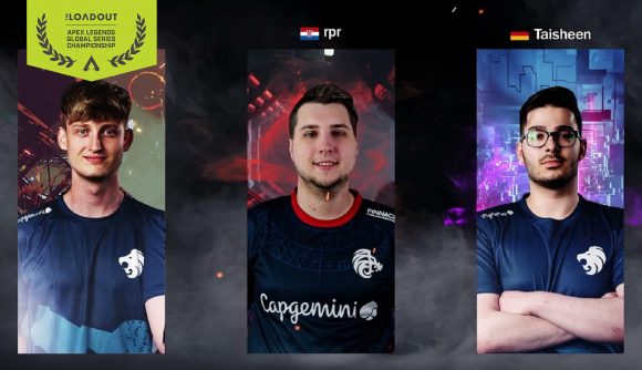 The three SCARZ players stand facing the camera