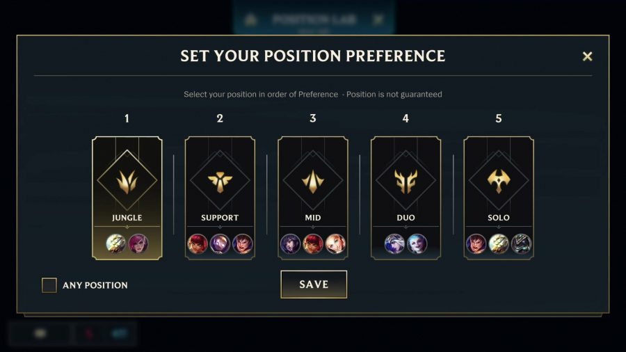 Wild Rift's Position Preference system