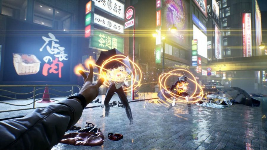 The player character can be seen fighting some spirits in Tokyo.