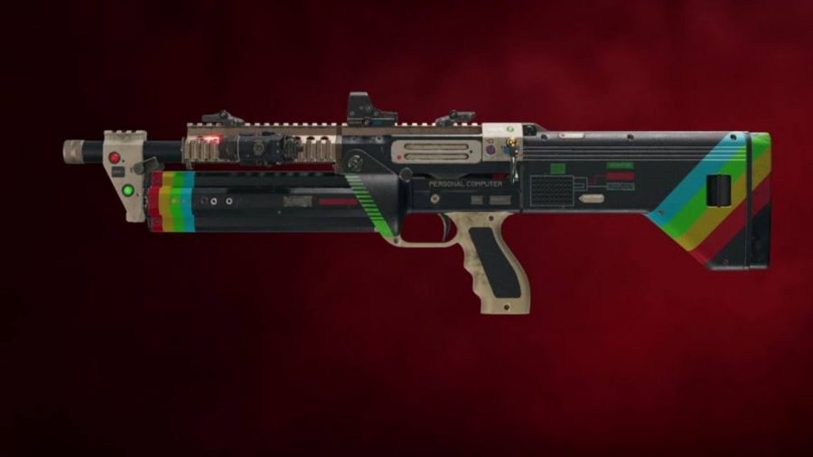 Far Cry 6 Best Weapons: The COM.PEW.TER weapon as shown in the menu.