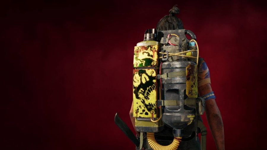Far Cry 6 Supremo backpacks: The Fantasma Supremo backpack as shown in the menu.