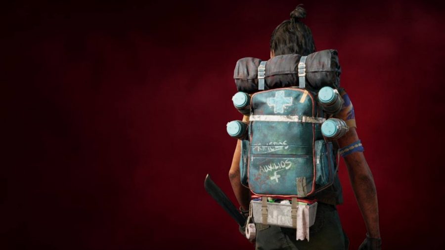 Far Cry 6 Supremo backpacks: The Medico Supremo in the menu.