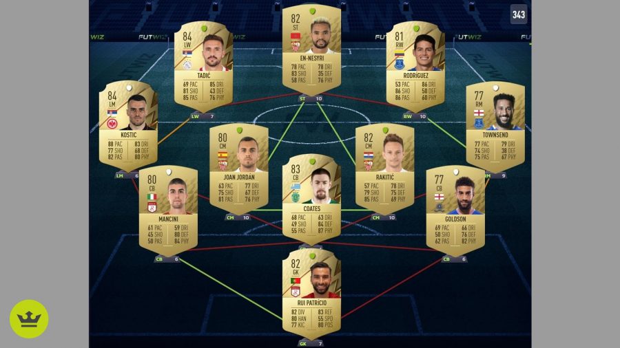 A FIFA Ultimate Team squad that completes the Puzzle Master SBC