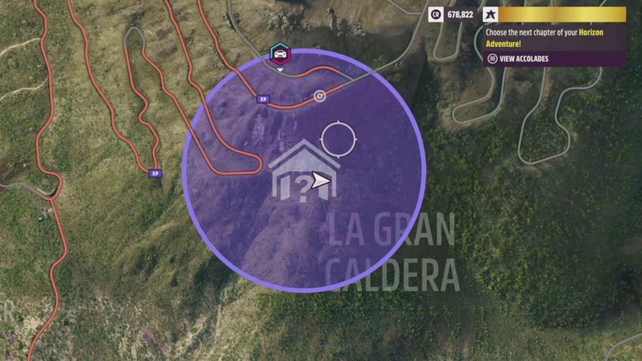 Forza Horizon 5 Barn Finds: The map showcasing the location of this barn find.