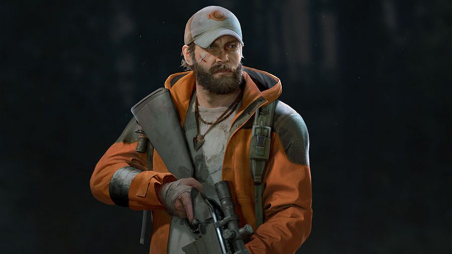 Best Back 4 Blood characters: Jim wears an orange jacket and grabs a sniper rifle