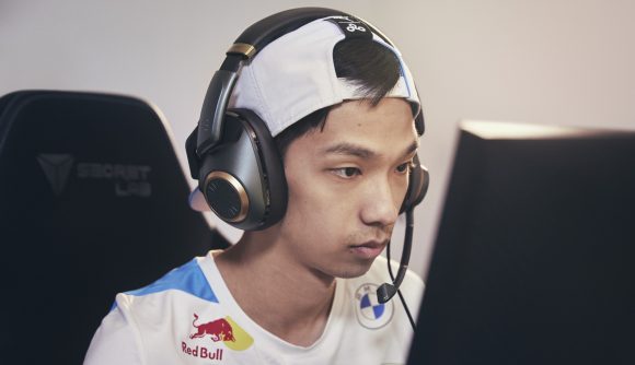 Cloud9 player wearing a headset
