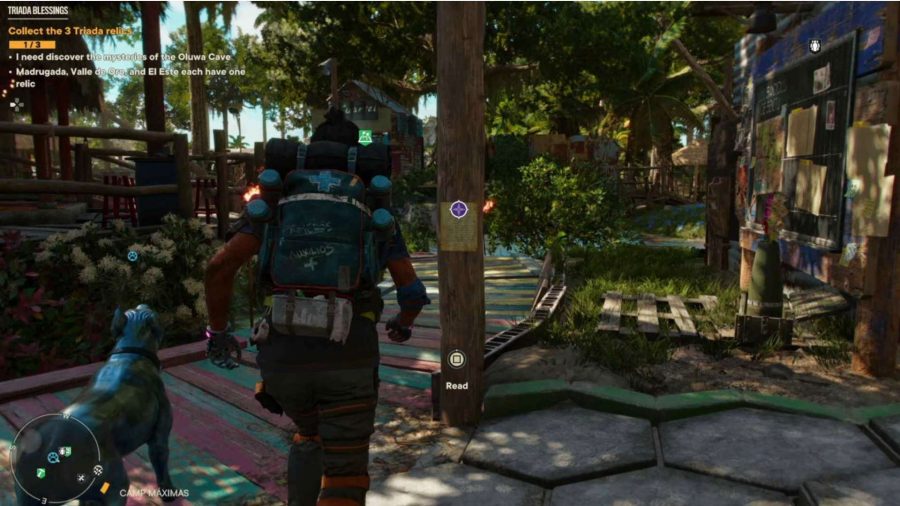 Far Cry 6 Boom Boom Location:: Dani can be seen running towards the post with the Yaran Story.