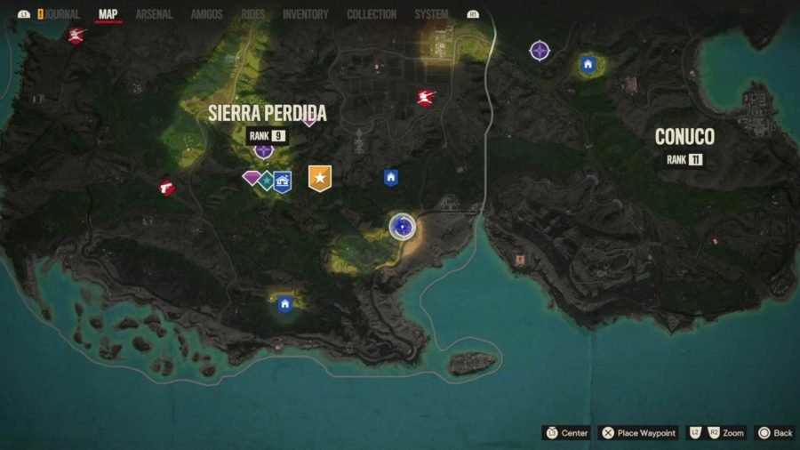 Far Cry 6 Chicharron Location: the map showing the location of the second Yaran Story.