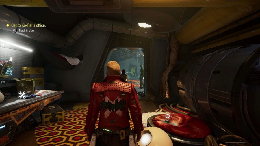 Guardians of the Galaxy Archives locations: Star Lord is in Nikki's room looking out the door.