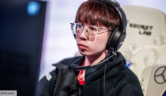 Beyond Gaming's Maoan wearing a headset while playing