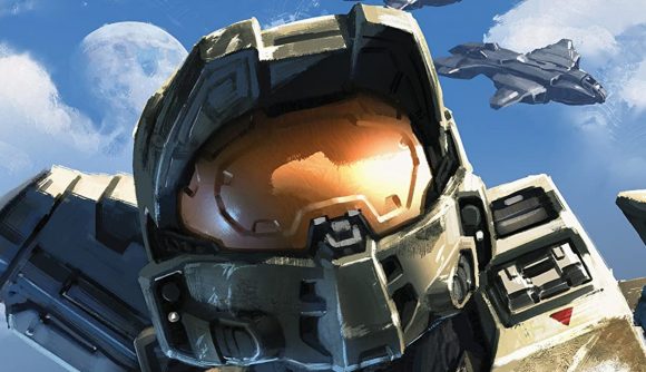A picture of Master Chief from the cover of Halo: The Complete Video Collection.