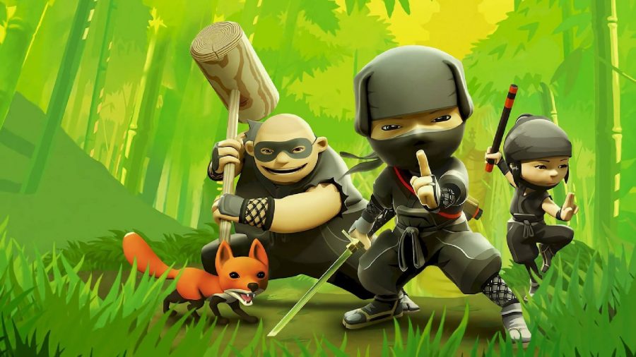 Xbox Games With Gold January 2022: multiple ninjas can be seen in a forest.