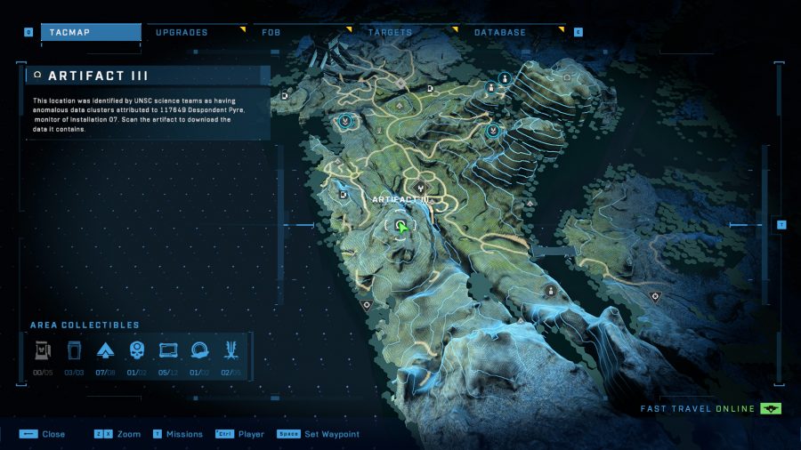 Halo Infinite Artifact locations: Artifact III map