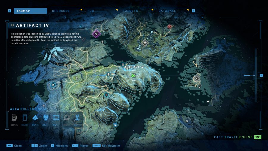 Halo Infinite Artifact locations: Artifact IV map