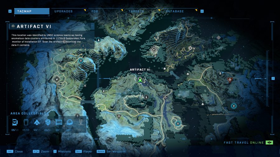 Halo Infinite Artifact locations: Artifact VI map