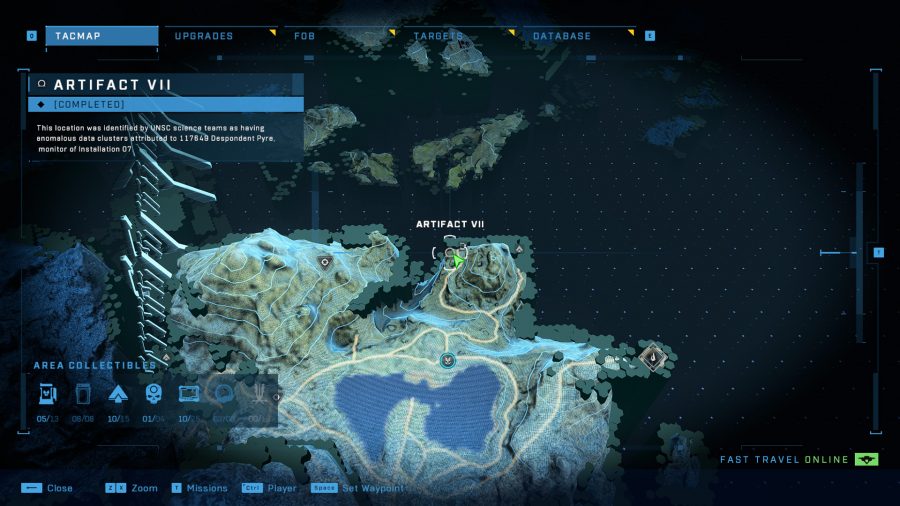 Halo Infinite Artifact locations: Artifact VII map