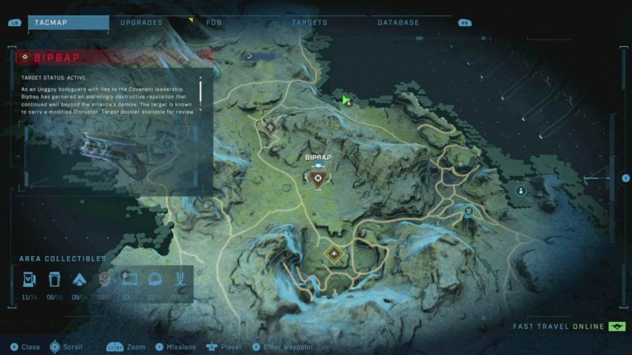 Halo Infinite Target Locations: The map showing the location of this target. 