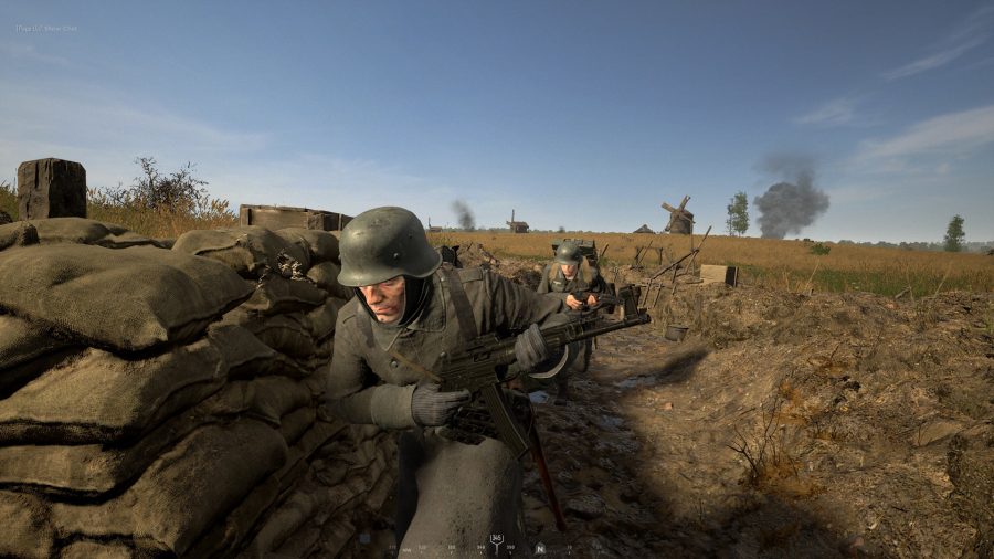 Hell LEt Loose 2021: Two German soldiers push through a trench