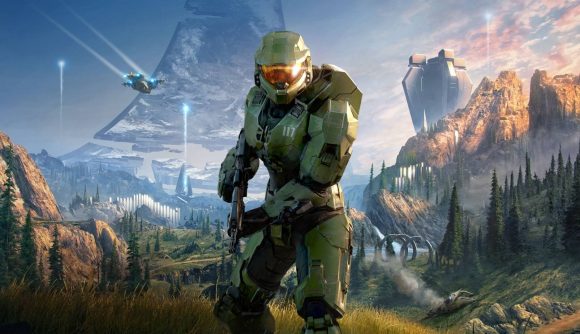 Master Chief in official Halo Infinite art.