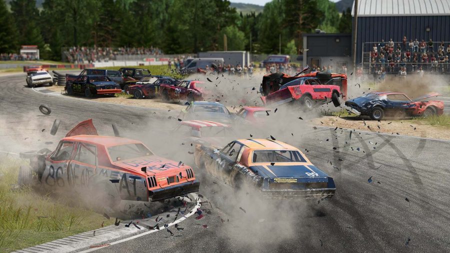 PS Plus Games 2021 Ranking: Multiple cars can be seen wrecking into each other.