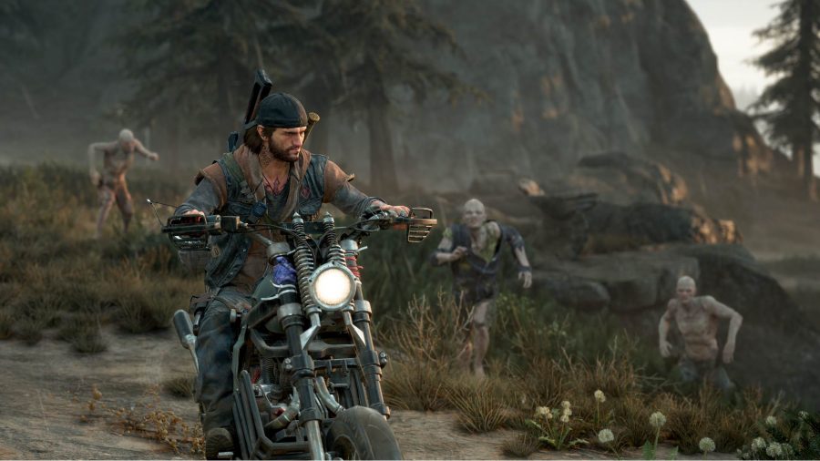 PS Plus Games 2021 Ranking: Deacon is riding away from Freakers on his bike.