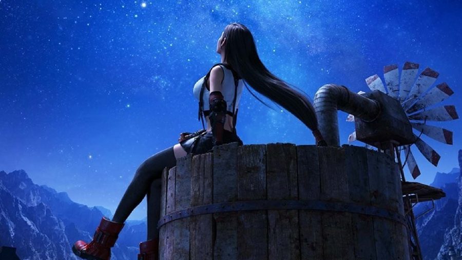 PS Plus Games 2021 Ranking: Tifa is sitting gazing at the night sky