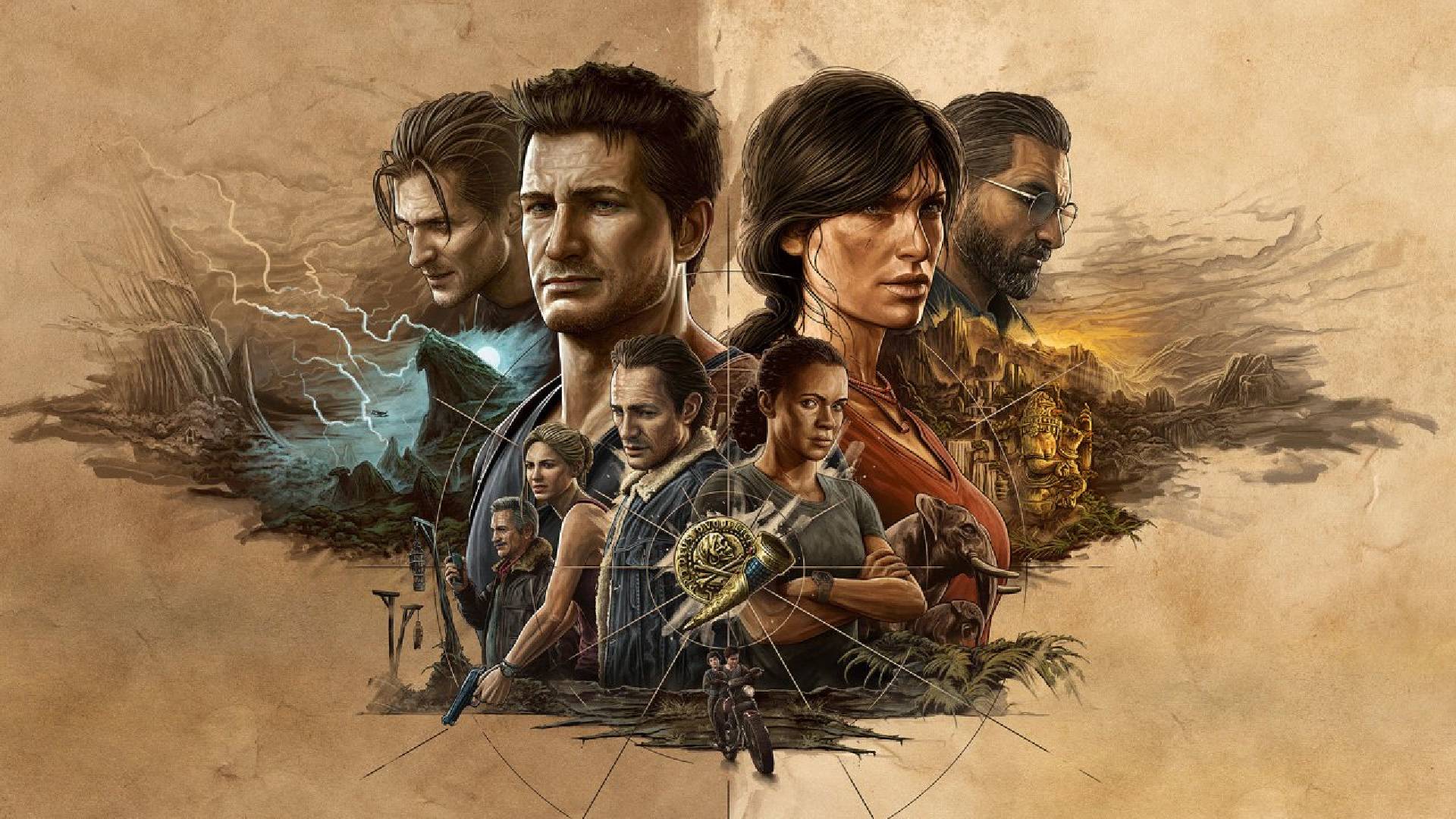 The cast of Uncharted 4 and The Lost Legacy can be seen in the game's key art.