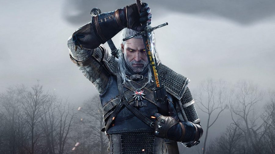 Bext Xbox RPG games: Geralt the witcher pulls his sword out