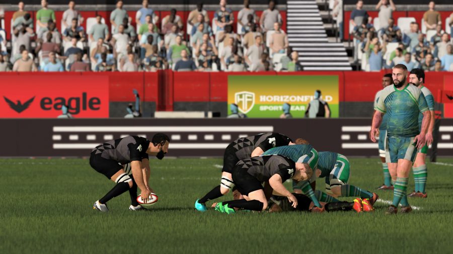 Rugby 22 review: The Ospreys fly half grabs the ball from the back of a ruck