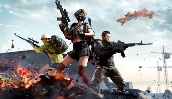 PUBG PlayStation Downloads January 2022: Three PUBG characters fighting back to back