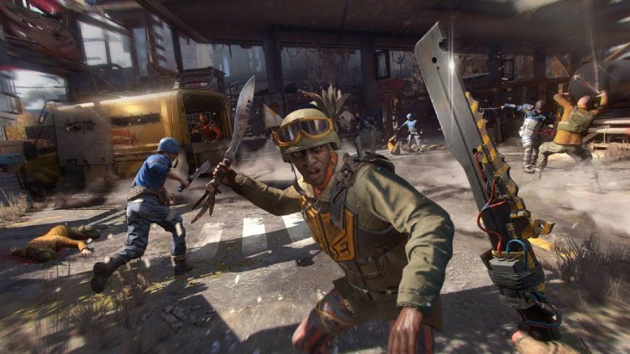 Dying Light 2 Best Weapons: Aiden can be seen fighting an enemy.
