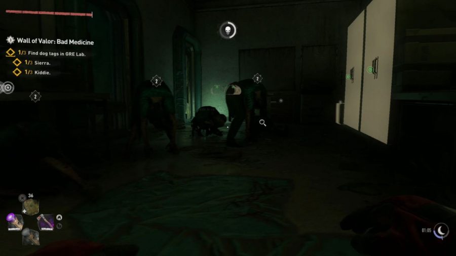 Dying Light 2 Dog Tag Locations: Sierra can be seen laying on the floor surrounded by Infected