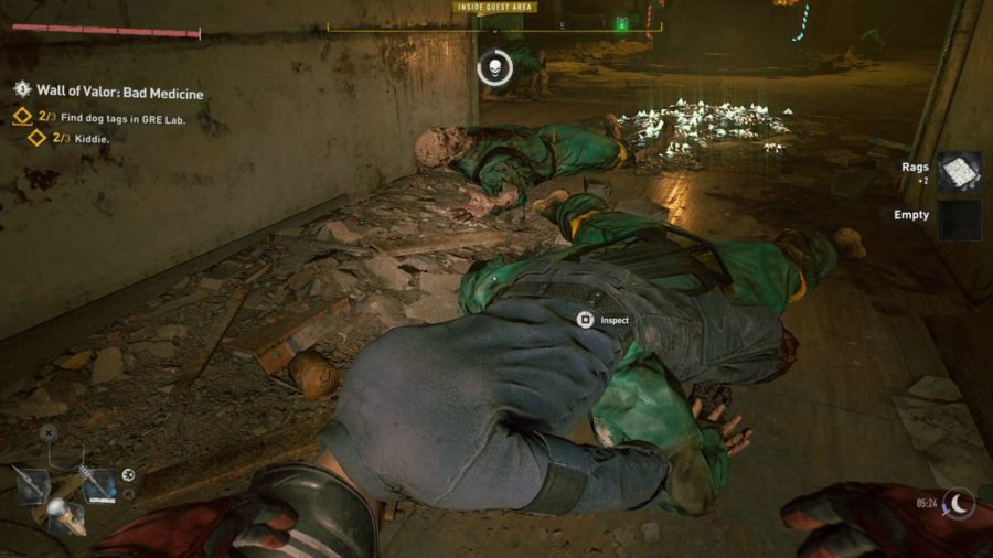 Dying Light 2 Dog Tag Locations: Kiddie can be seen laying on the floor