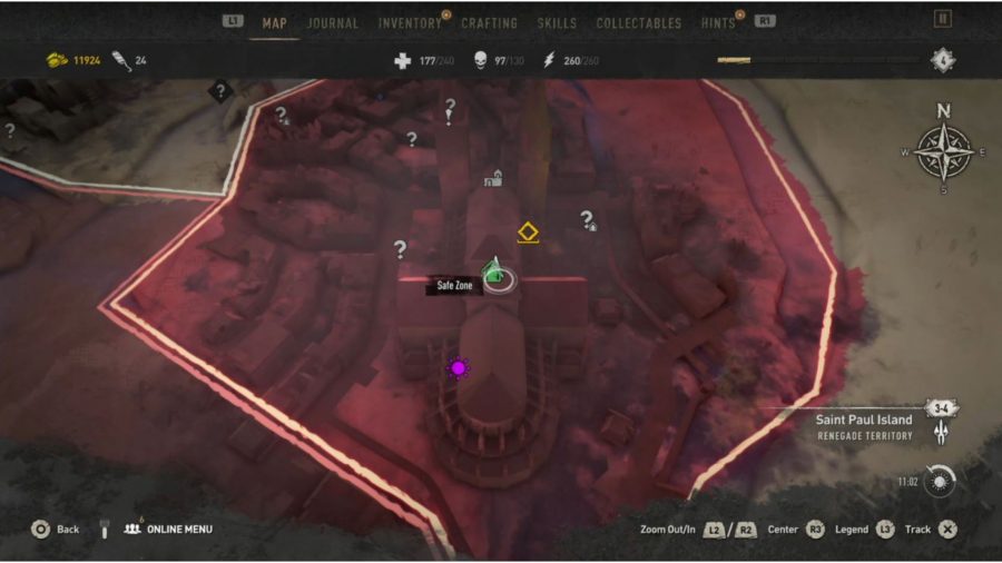 Dying Light 2 Inhibitor Locations: The Inhibitor location can be seen on the map.