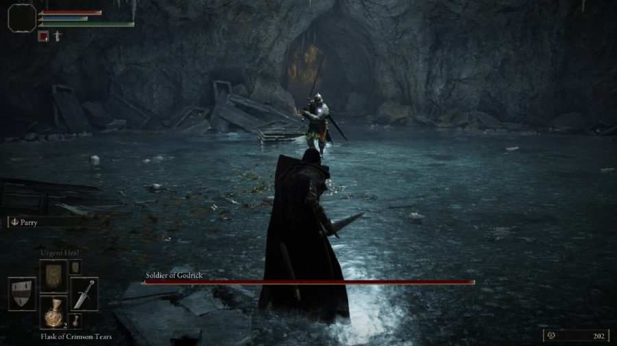 Elden Ring How To Beat Soldier Of Godrick: The player can be seen fighting Godrick