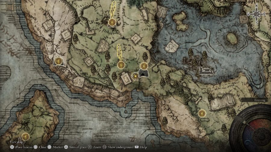Elden Ring Golden Seed Locations: The map shows the location of the Golden Seed