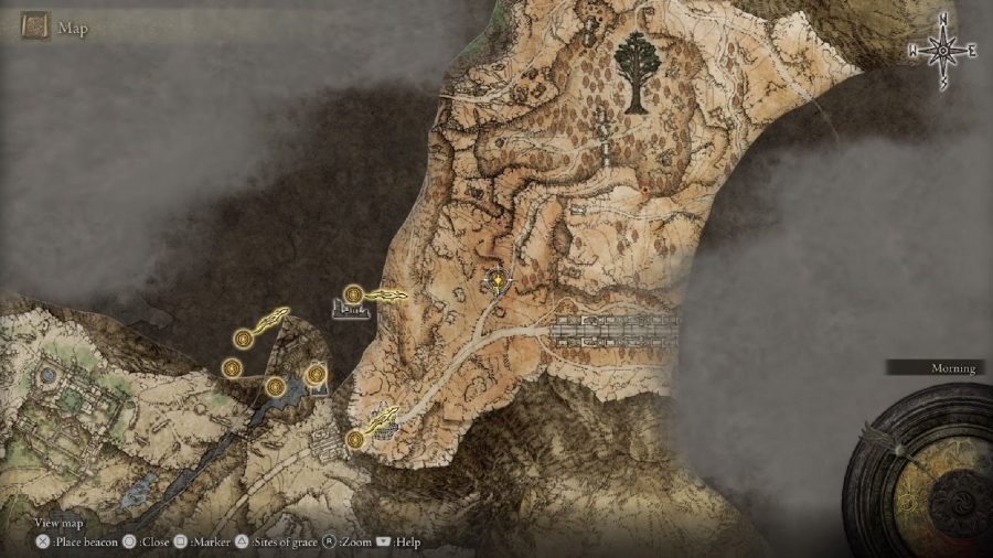 Elden Ring Golden Seed locations: the map shows the location of the Golden Seed