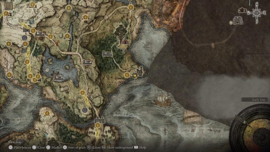 Elden Ring Golden Seed locations: the map shows the location of the Golden Seed