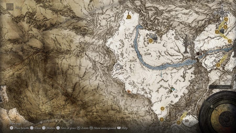 Elden Ring Map Locations: The map can be seen showing the location of the map