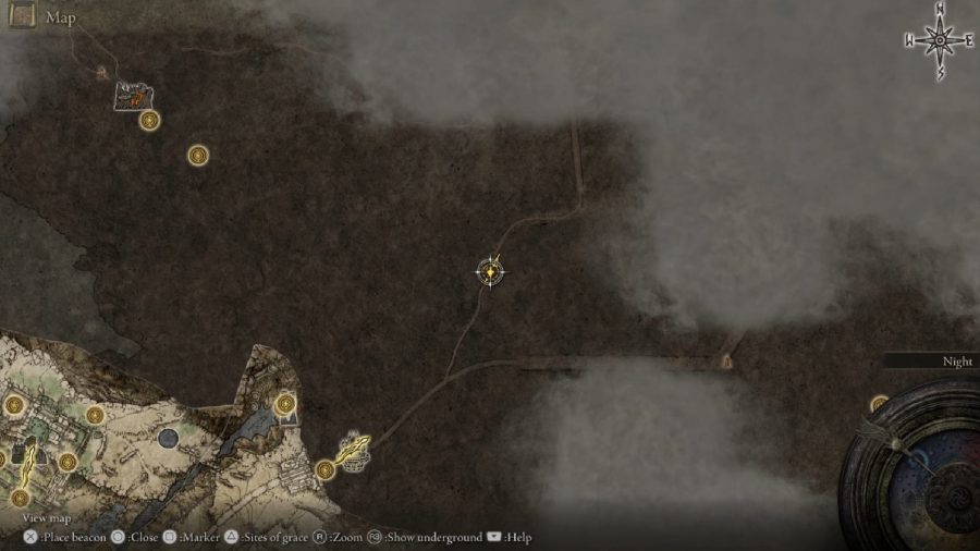 Elden Ring Map Locations: The Atlas Plateau map location can be seen.