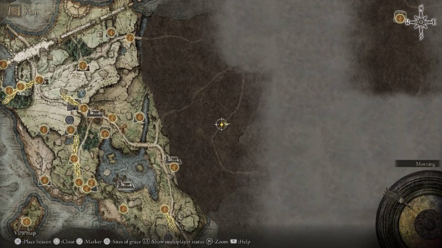 Elden Ring Map Locations: The map is showcasing the map location