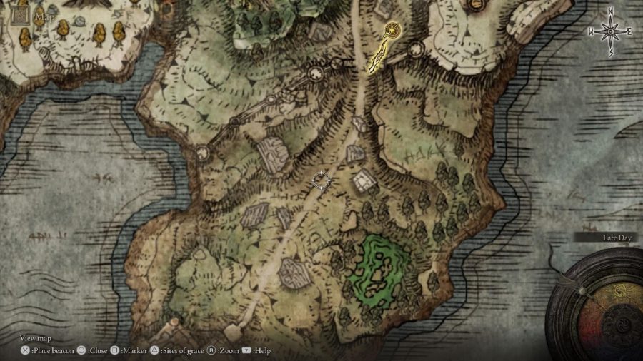 Elden Ring Map Locations: The map location is shown on the map.