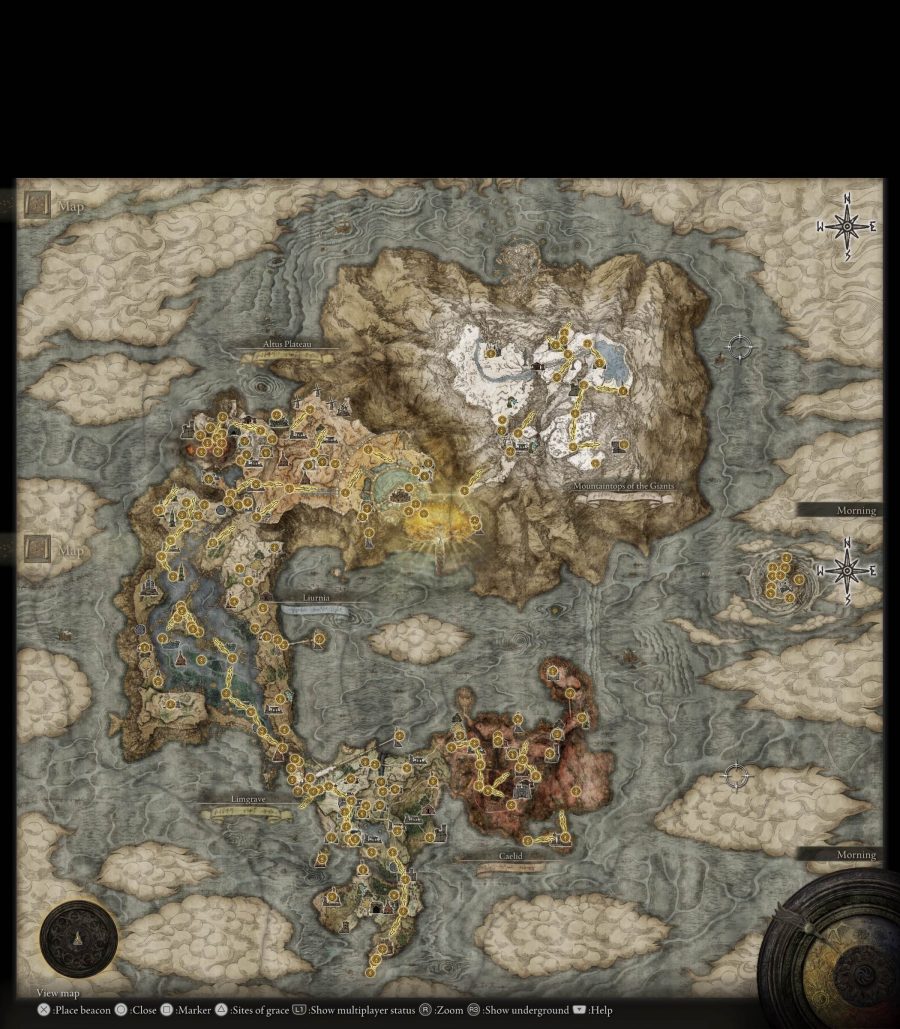 Elden Ring Map Size: the full map of The Lands Between can be seen