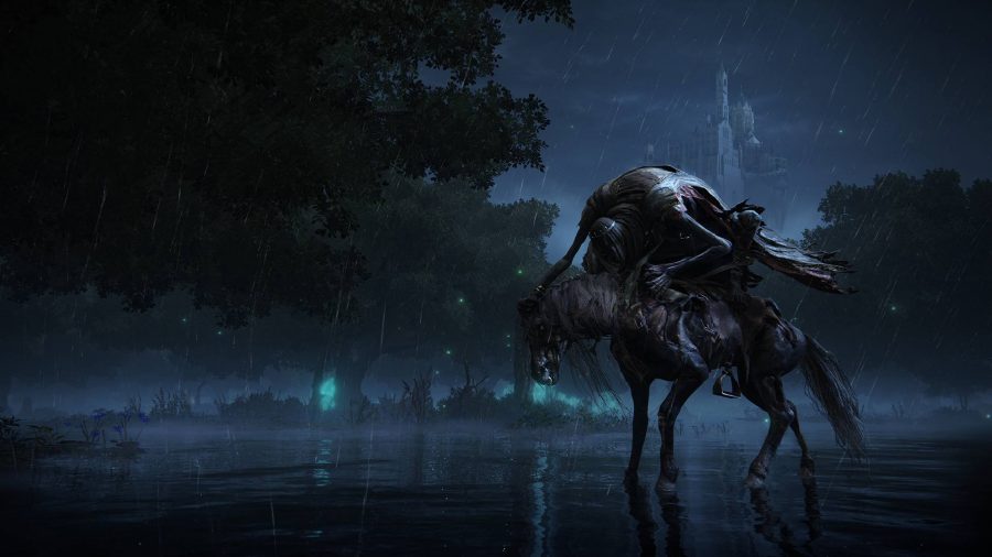 Elden Ring How To Skip Stormveil Castle: An enemy can be seen riding a horse.