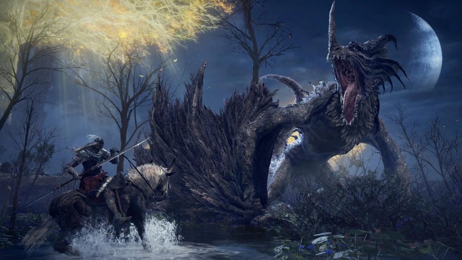 The player can be seen riding Torrent as they fight Agheel the flying dragon.