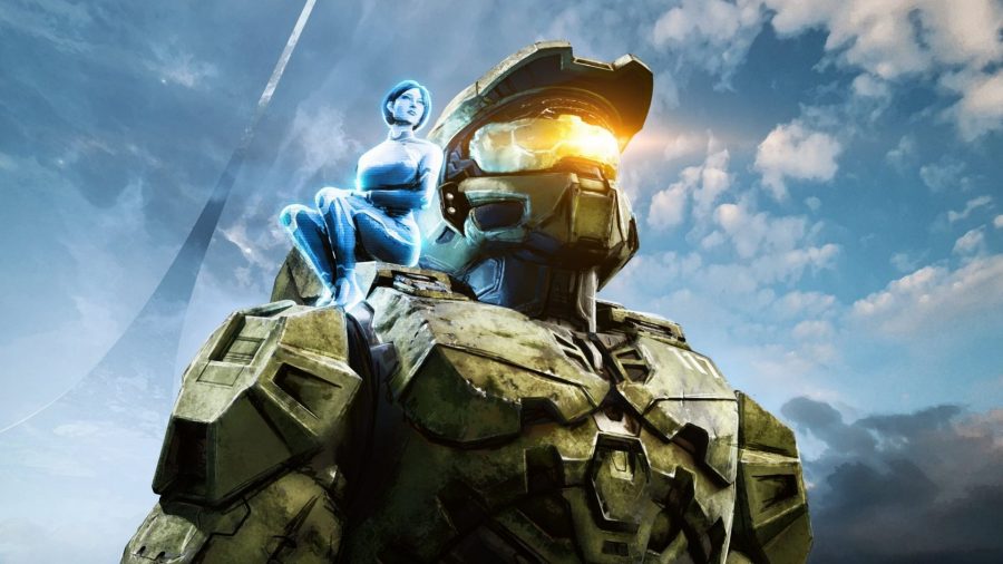 master chief and cortana from halo